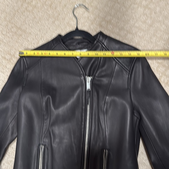 Reiss black leather genuine jacket size 4 - NWT - Picture 4 of 6